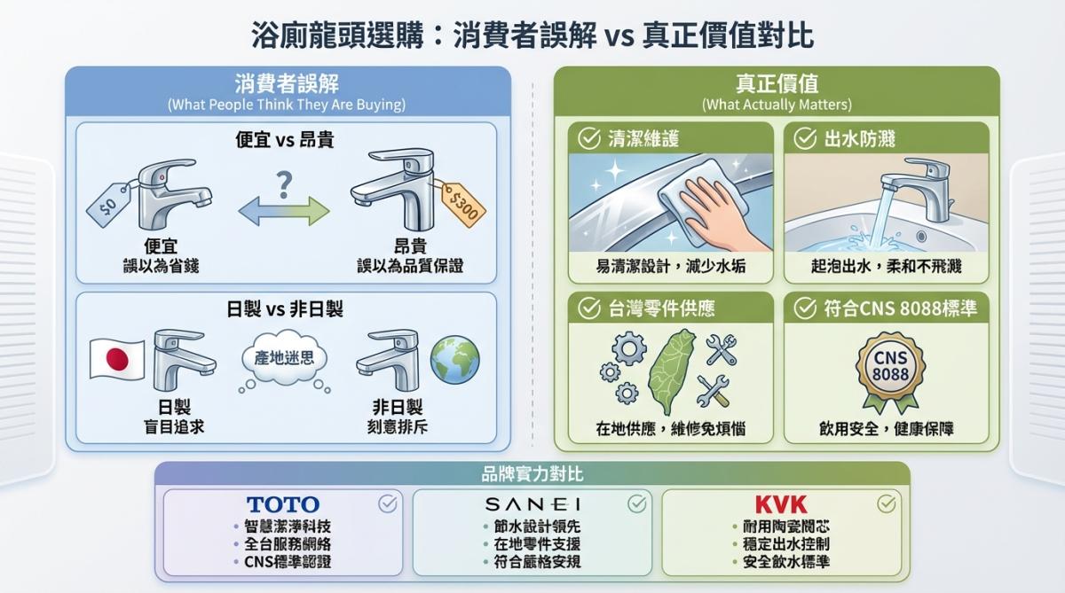除了 KVK，還有哪些日系廚房龍頭？一篇看懂 TOTO、SANEI 的設計風格與功能差異
